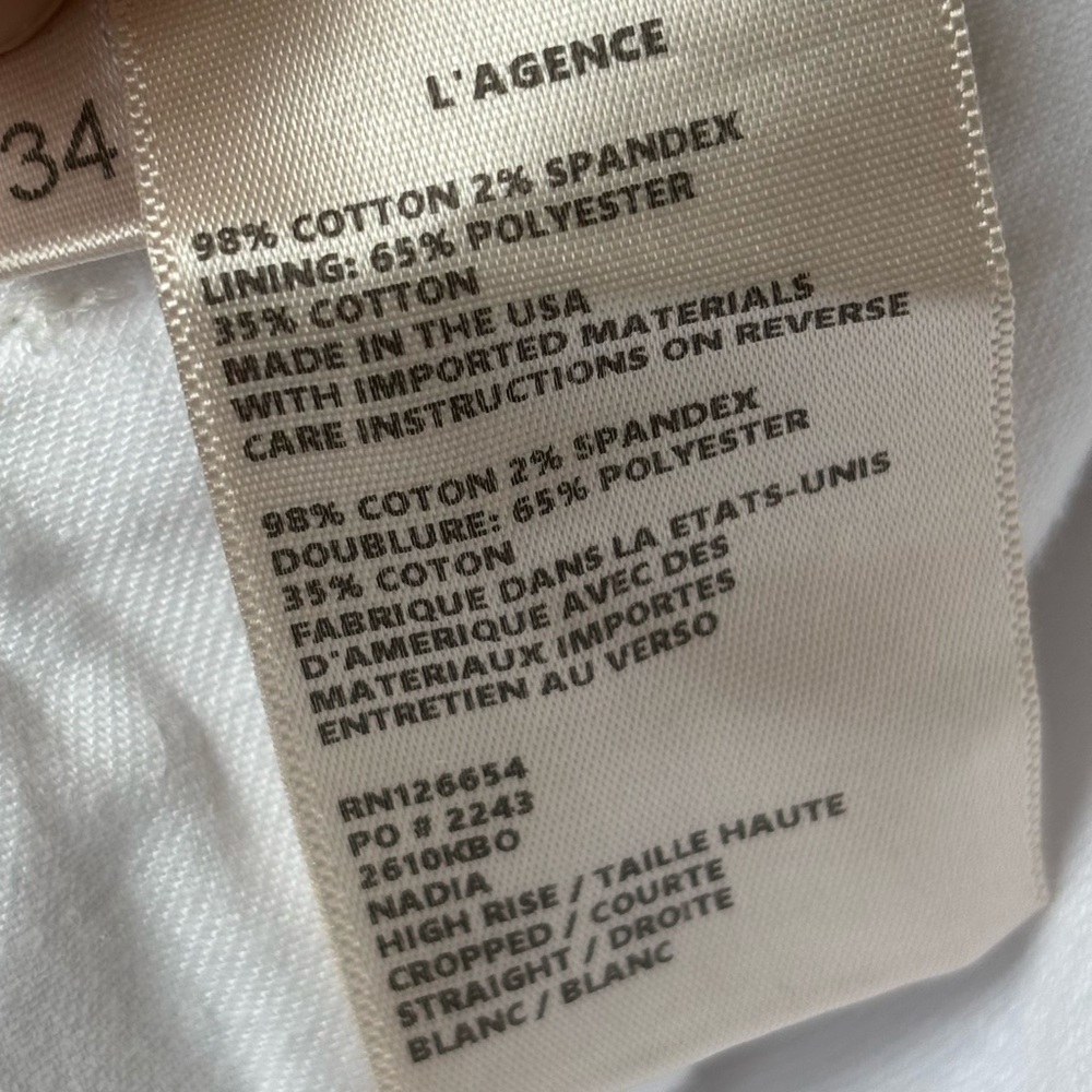L’AGENCE High Rise Cropped Straight Jeans - Picture 10 of 12